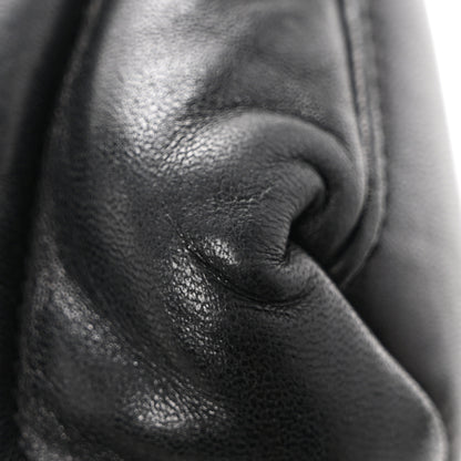 Saint Laurent Lambskin Quilted Medium Loulou Puffer Monogram Chain Satchel Black 12 of 13