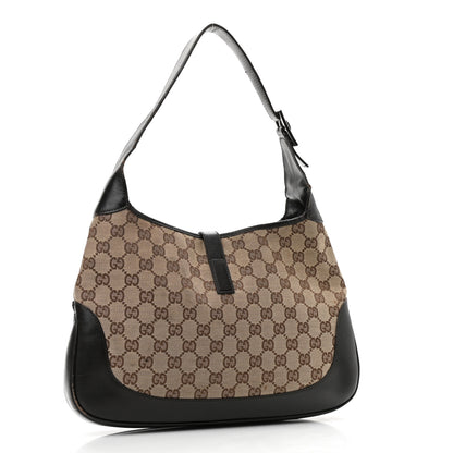 Gucci Monogram Web Jackie O Hobo Dark Brown 3 of 15