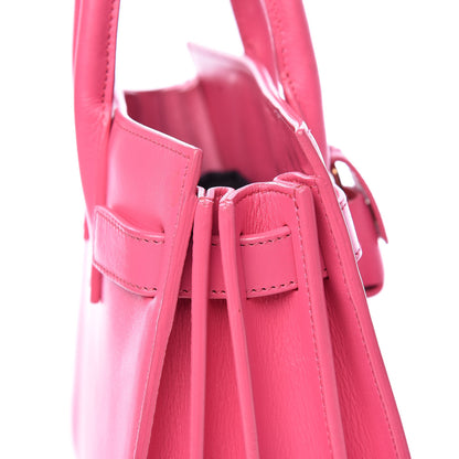Saint Laurent Calfskin Nano Sac De Jour Lipstick Fuchsia 12 of 22