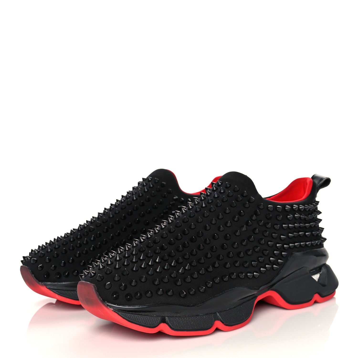Christian Louboutin Neoprene Spike Sock Donna Flat Sneakers 42.5 Black 3 of 8