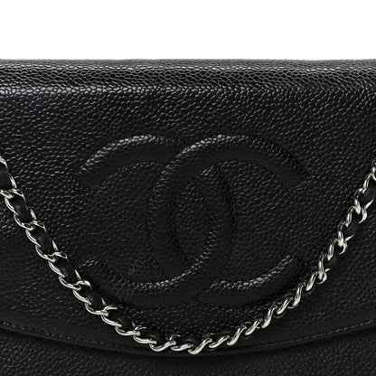 Chanel Caviar Timeless CC Wallet On Chain WOC Black 8 of 11