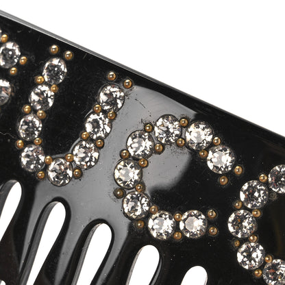 Gucci Resin Crystal Hair Comb Black 5 of 5