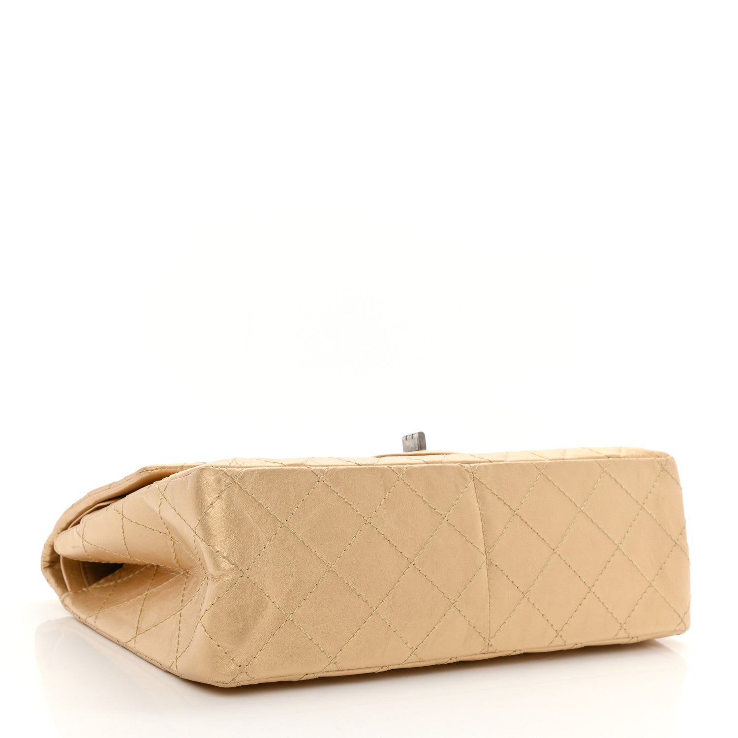 Chanel Metallic Aged Calfskin Quilted 2.55 Reissue 226 Flap Gold 4 of 8