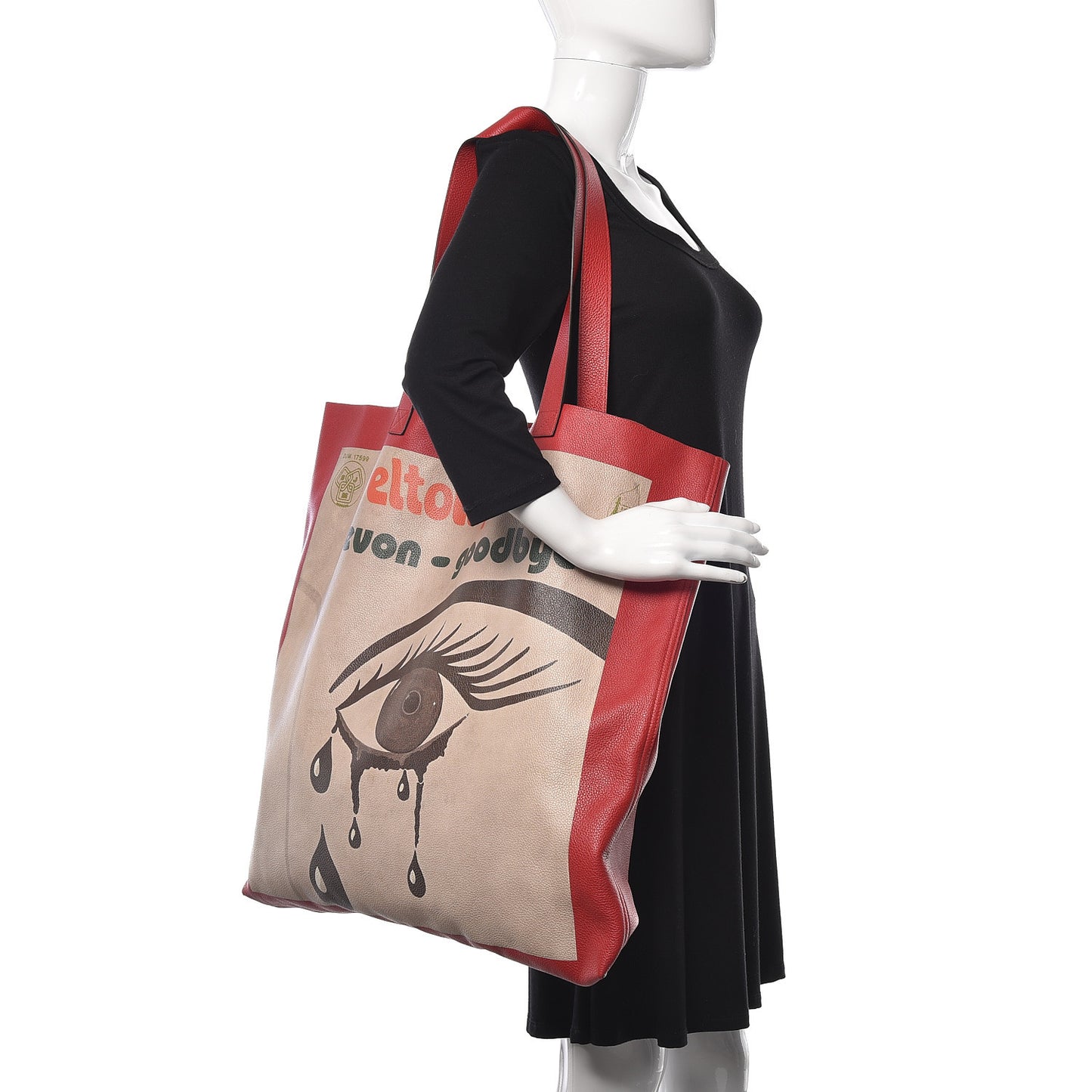Calfskin Large Elton John Levon-Goodbye Tote Red