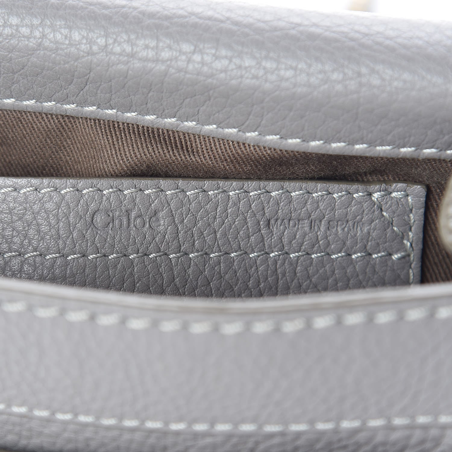 Chloe Calfskin Mini Marcie Round Crossbody Bag Cashmere Grey 6 of 12