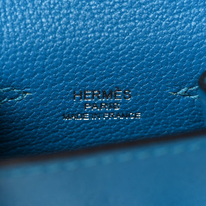 Hermes Tadelakt Chevre Mysore Kelly Quelle Idole Bag Charm Bleu Izmir Jaune Bourgeon Bleu Brume Vert Bosphore 4 of 5