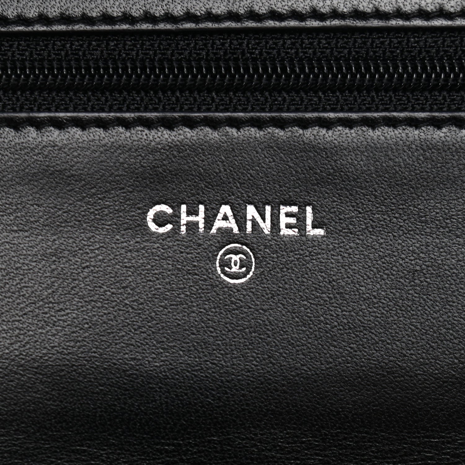 Chanel Lambskin Quilted Wallet On Chain WOC Black 5 of 9