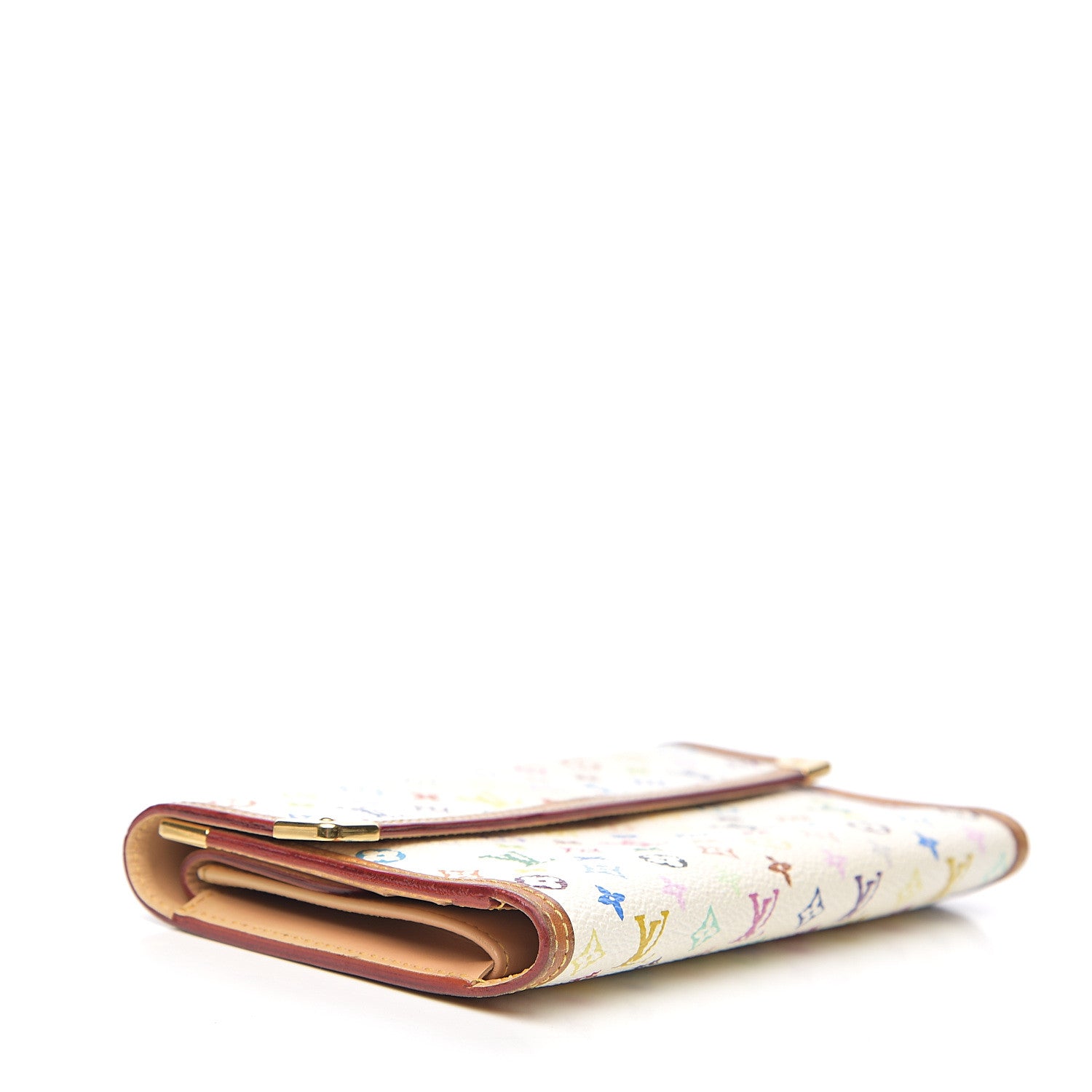 Louis Vuitton Monogram Multicolor Porte Tresor International Wallet White 3 of 6