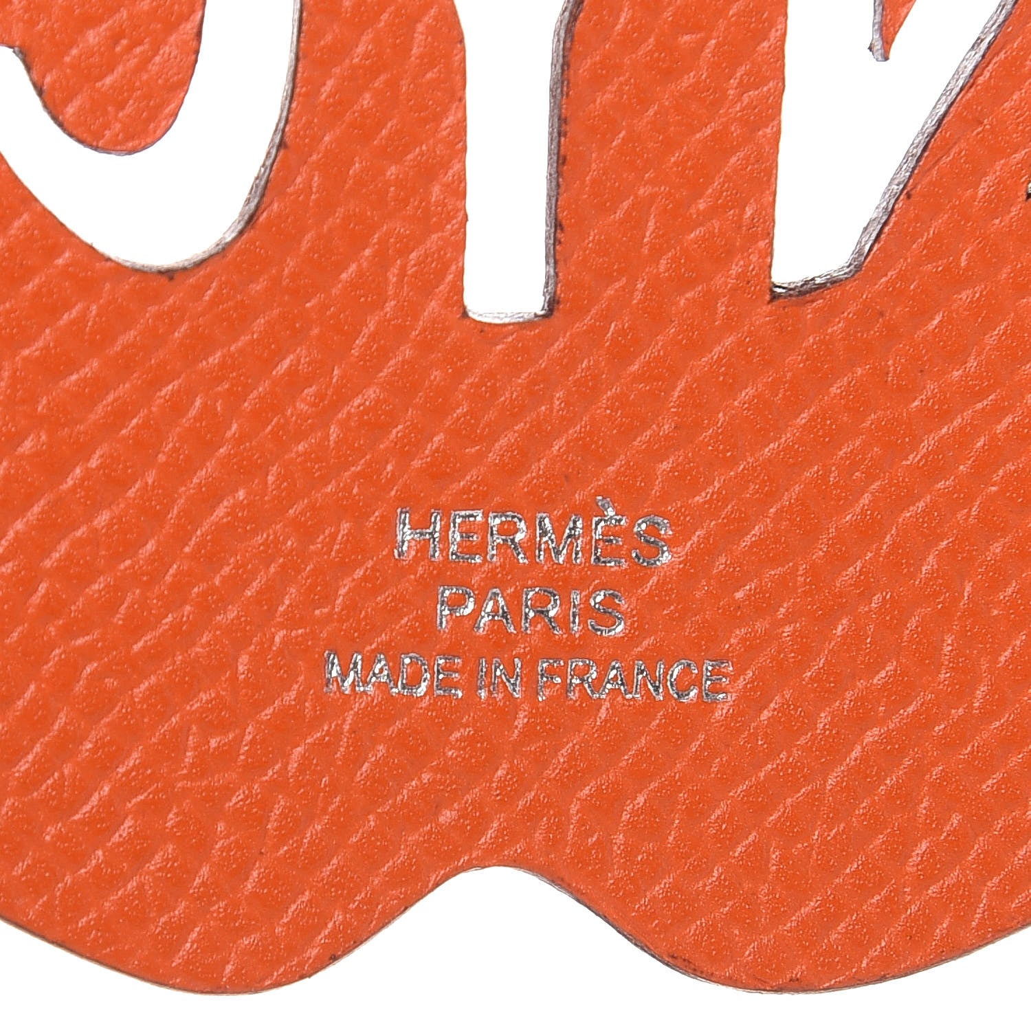Hermes Togo Epsom Petit H NYC Charm Orange Gold 5 of 5
