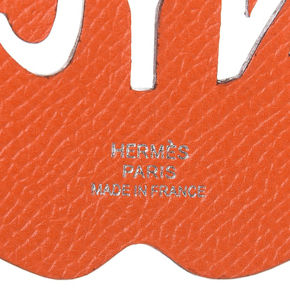 Hermes Togo Epsom Petit H NYC Charm Orange Gold 5 of 5