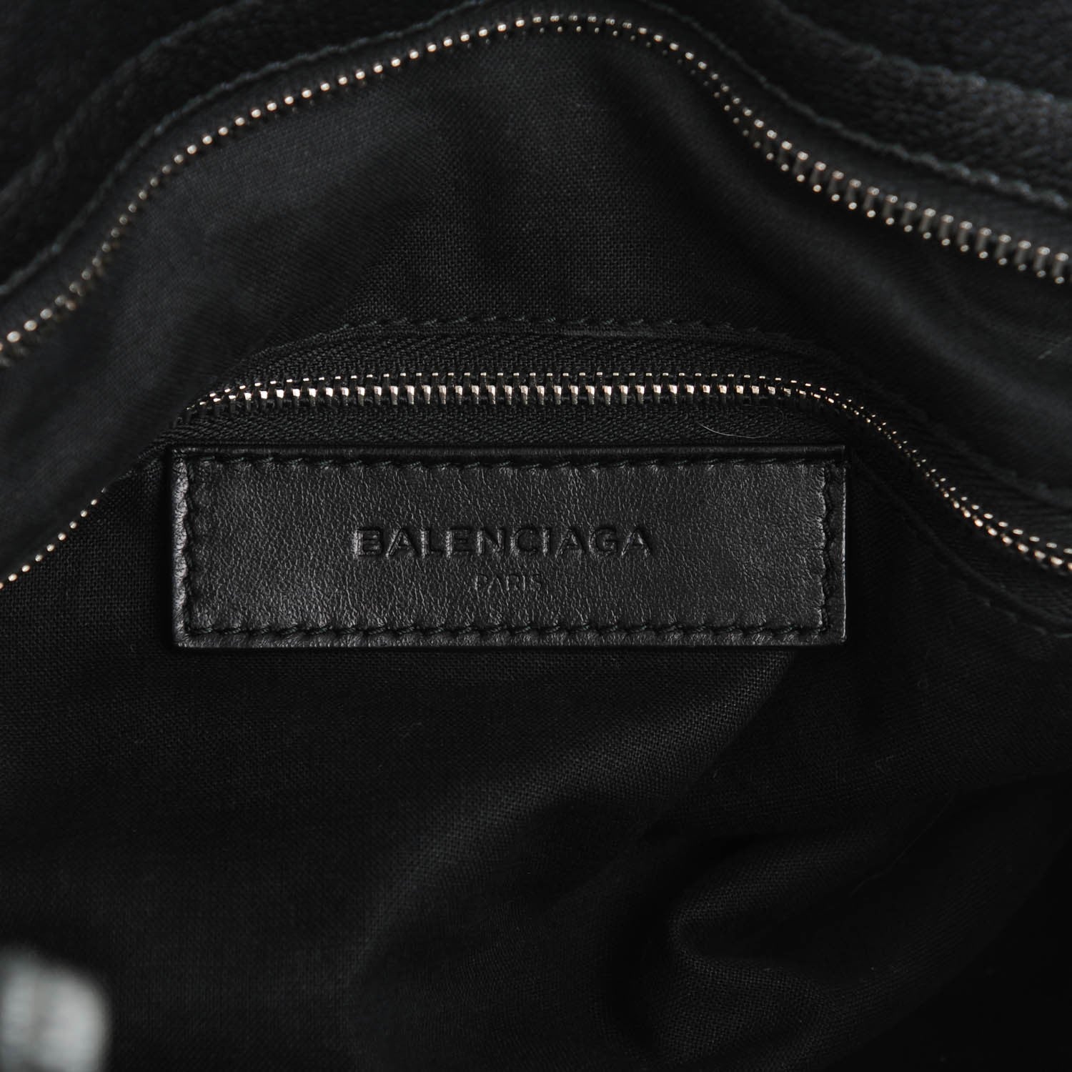 Balenciaga Chevre Silver Metallic Edge Hardware Velo Black 7 of 10