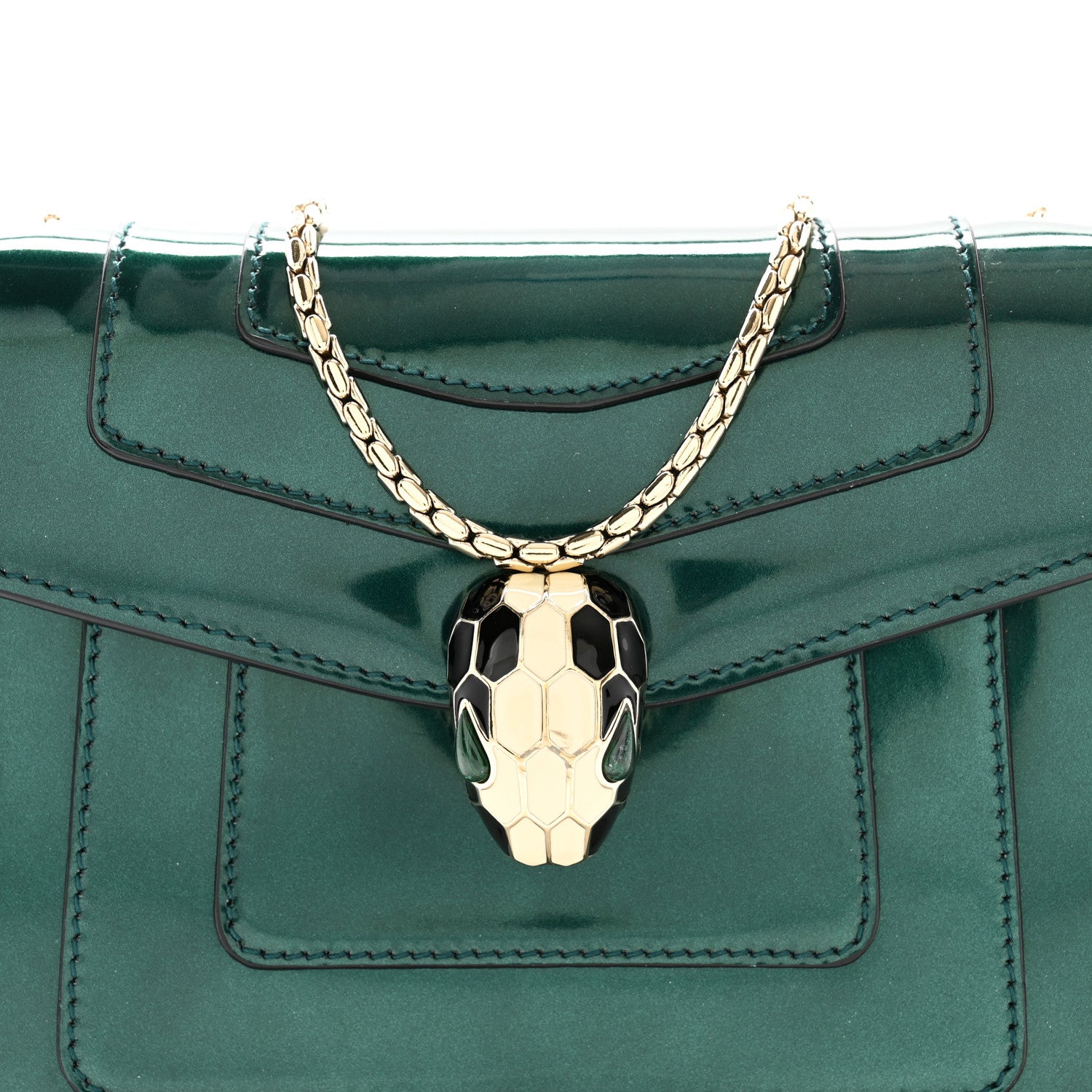 Bulgari Patent Serpenti Forever Crossbody Emerald 8 of 12