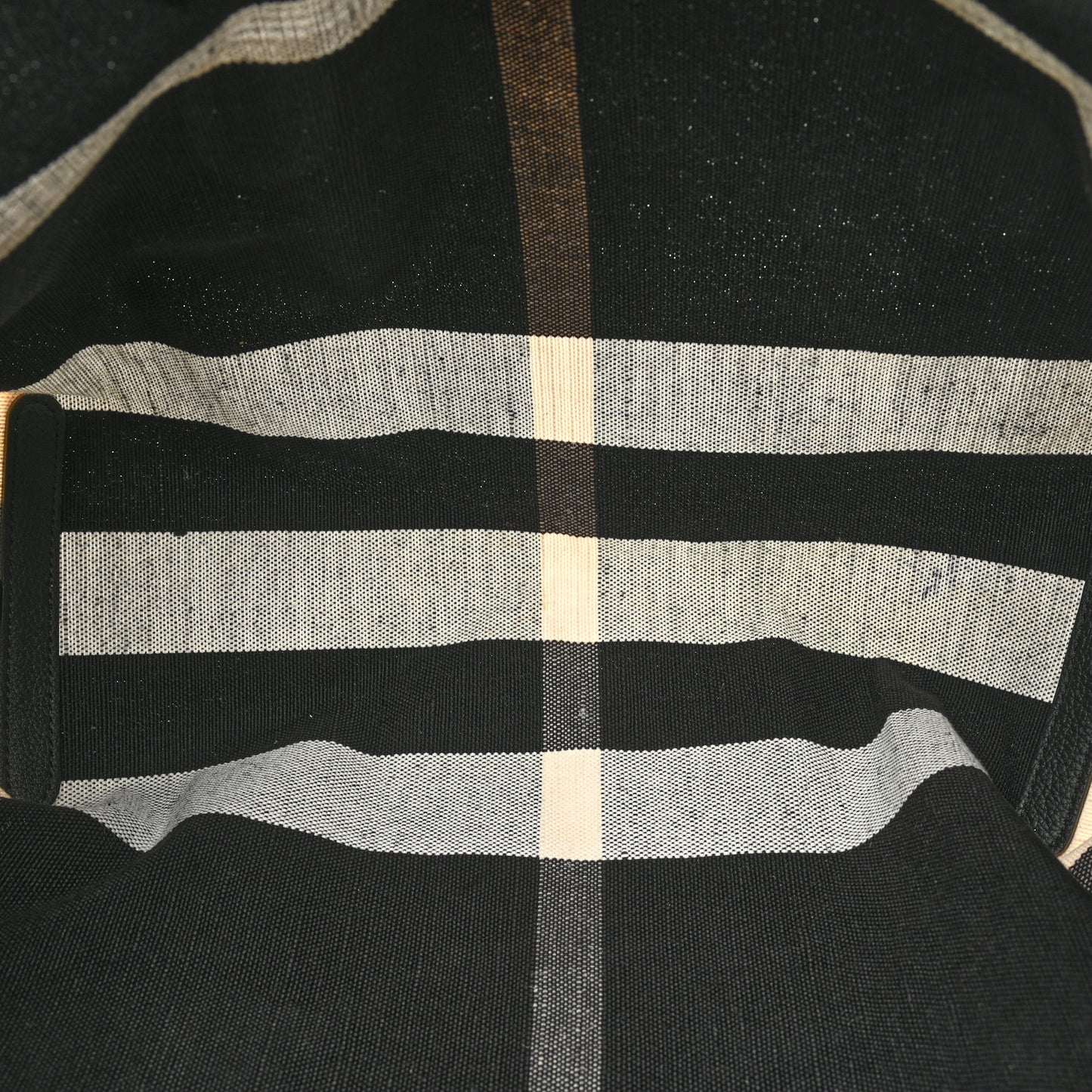 Coated Canvas Mega Check Medium Doodle Tote Black White