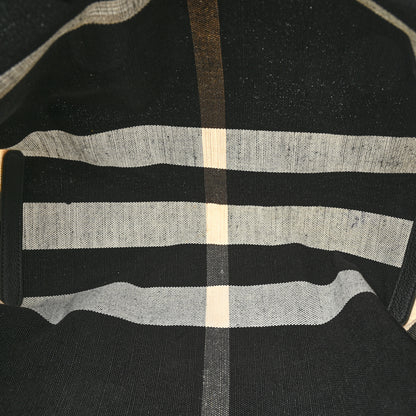 Burberry Coated Canvas Mega Check Medium Doodle Tote Black White 5 of 13