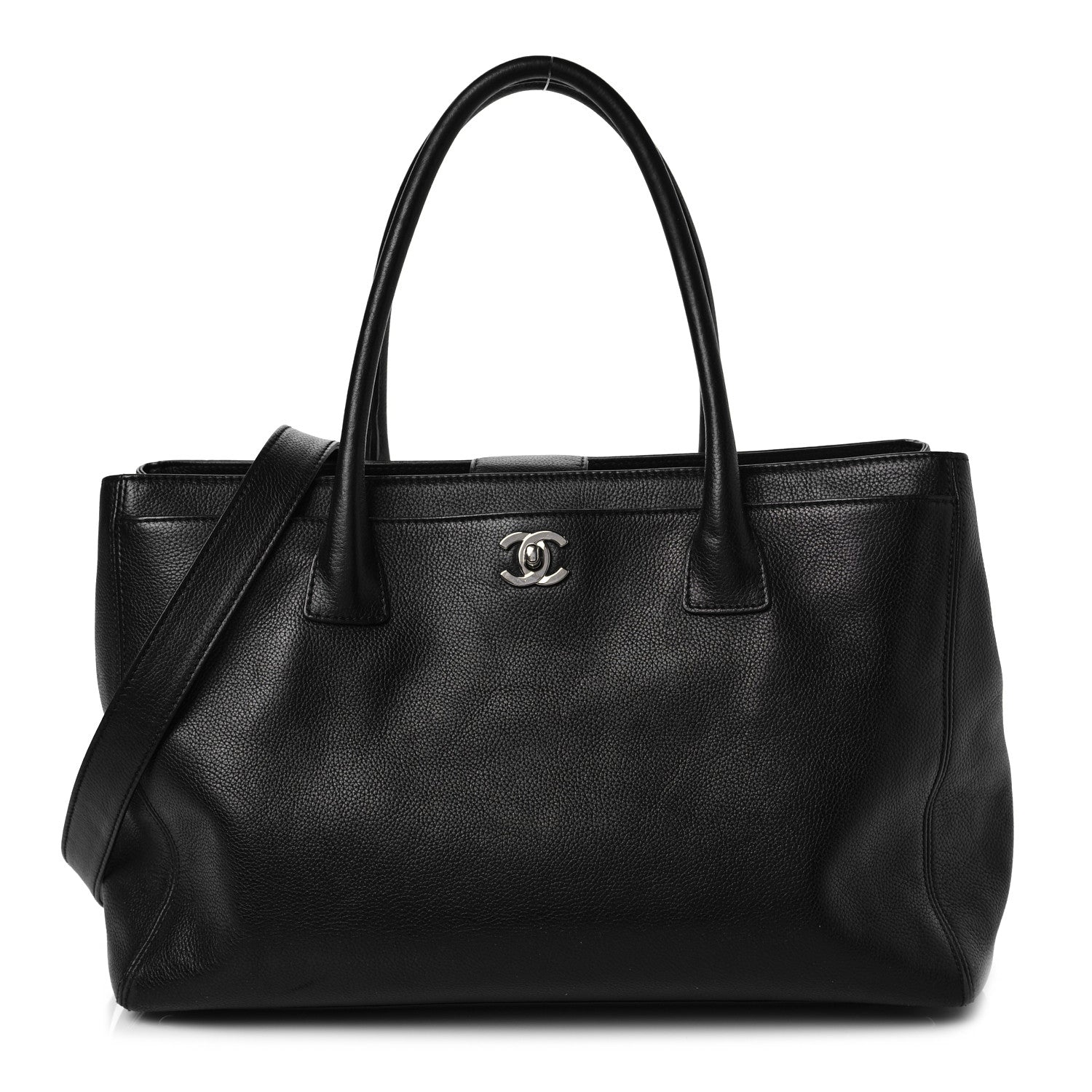 Chanel Calfskin Cerf Executive Shopper Tote Black 1 of 10