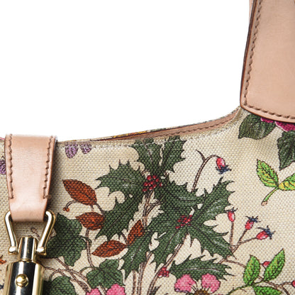 Gucci Canvas Floral Flora Small Jackie O Hobo White 16 of 19