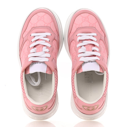 Gucci Calfskin GG Supreme Monogram Womens Platform 55mm Sneakers 35.5 Pink 2 of 9