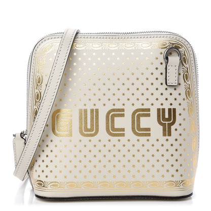 Gucci X SEGA Calfskin GUCCY Stars Mini Dome Shoulder Bag Mystic White Gold 1 of 11