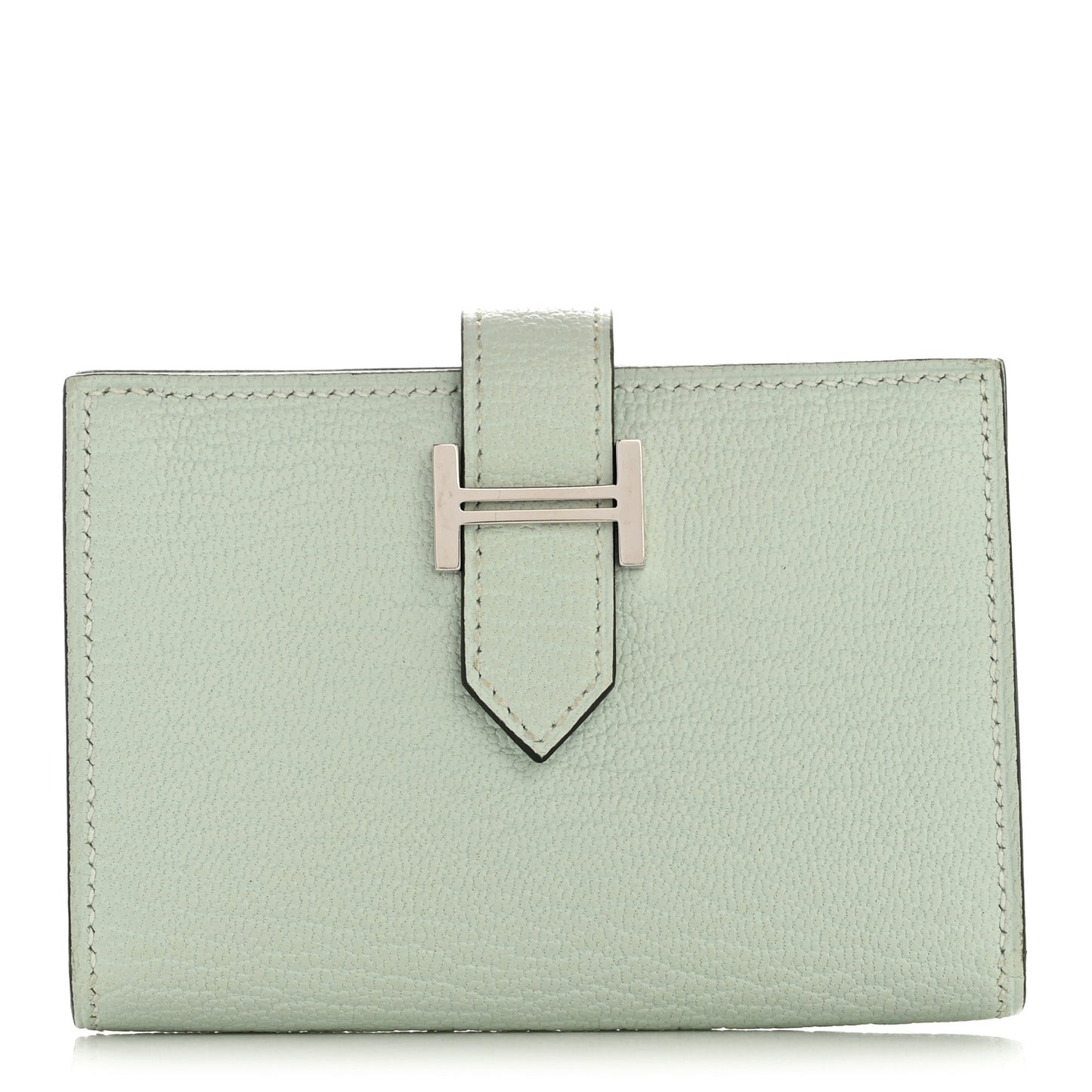 Chevre Mysore Bearn Card Holder Wallet Vert Peppermint