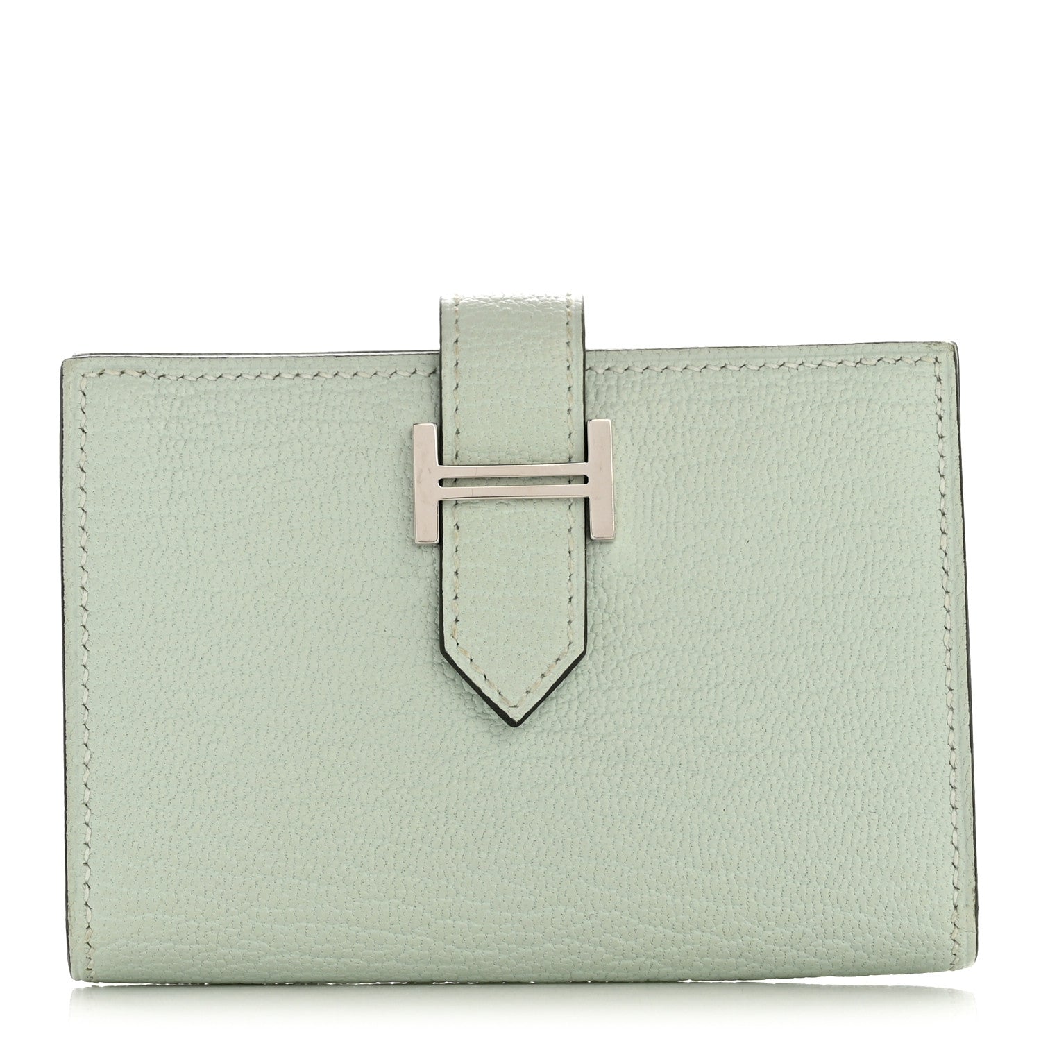 Hermes Chevre Mysore Bearn Card Holder Wallet Vert Peppermint 1 of 10