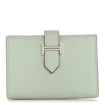 Hermes Chevre Mysore Bearn Card Holder Wallet Vert Peppermint 1 of 10