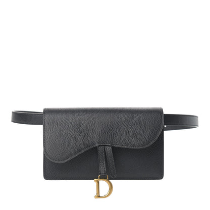 Christian Dior Grained Calfskin Saddle Belt Bag Black 1 of 13
