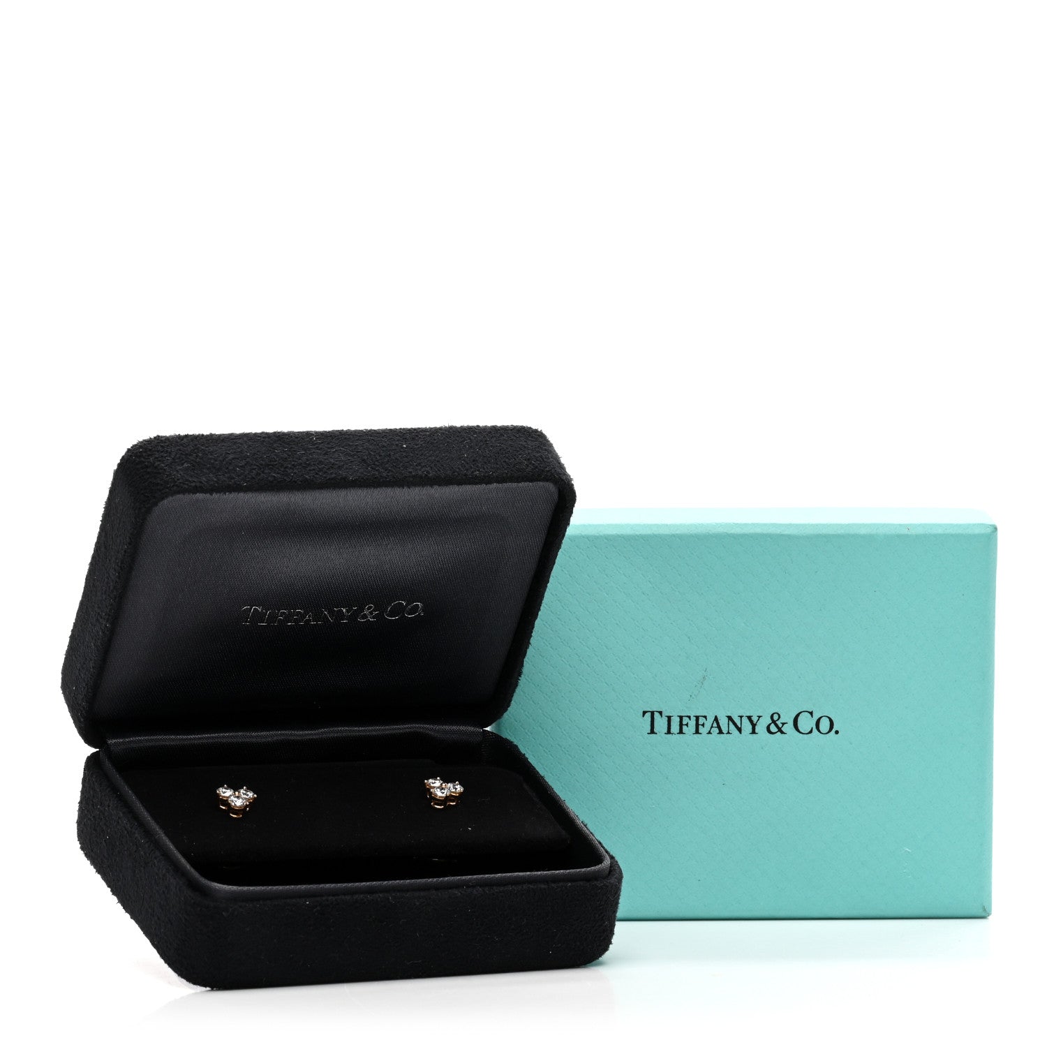 Tiffany 18K Rose Gold Diamond .60ctw Aria Earrings 5 of 5