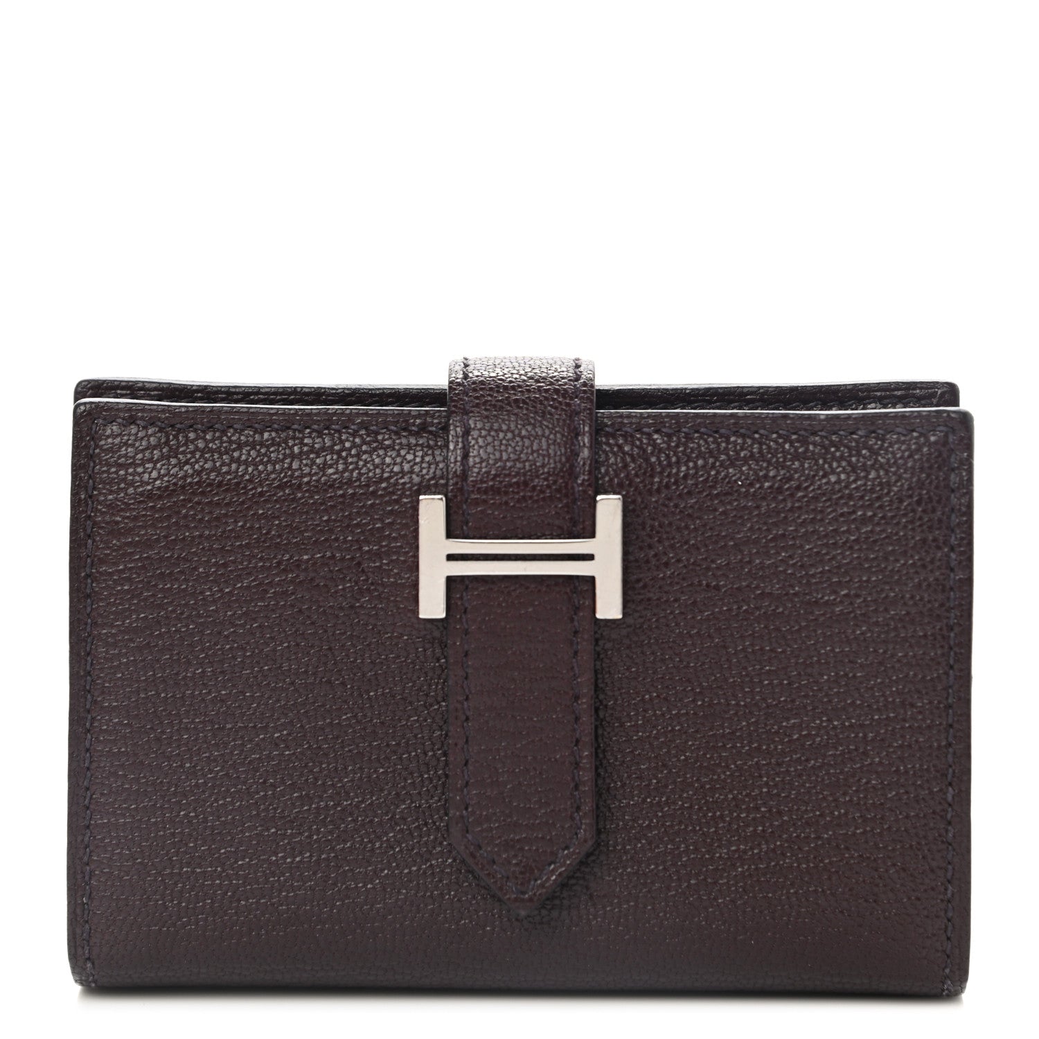 Hermes Chevre Mysore Mini Bearn Wallet Rouge H 1 of 8