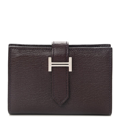 Hermes Chevre Mysore Mini Bearn Wallet Rouge H 1 of 8