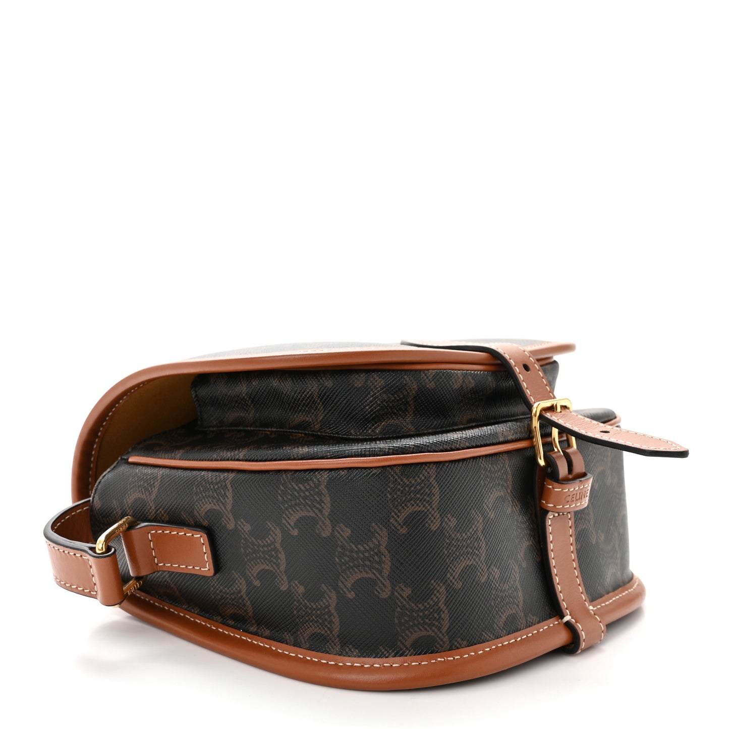 Triomphe Canvas Medium Folco Bag Tan
