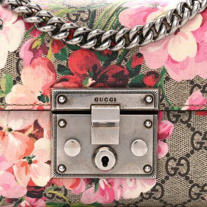 Gucci GG Supreme Monogram Blooms Small Padlock Shoulder Bag Beige Multicolor Dry Rose 8 of 12