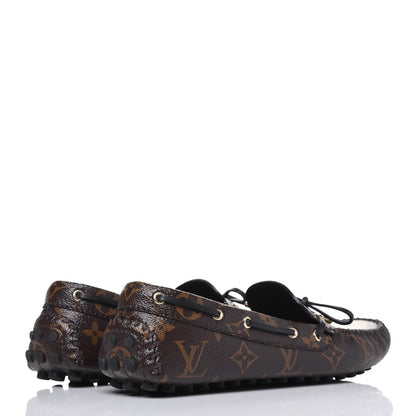 Louis Vuitton Monogram Arizona Car Shoe Moccasin Loafers 38 Macassar 4 of 11