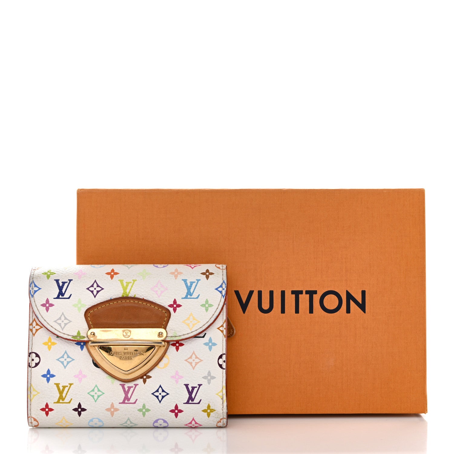 Louis Vuitton Monogram Multicolor Joey Wallet White Litchi 11 of 11