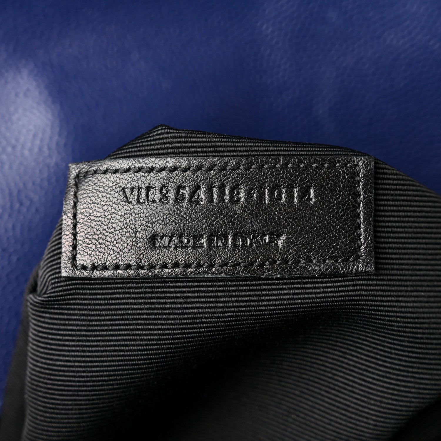 Saint Laurent Grain De Poudre Matelasse Chevron Large Monogram Satchel Navy Blue 7 of 10