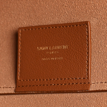 Saint Laurent Calfskin Large Shopping Tote Dark Tan 8 of 12