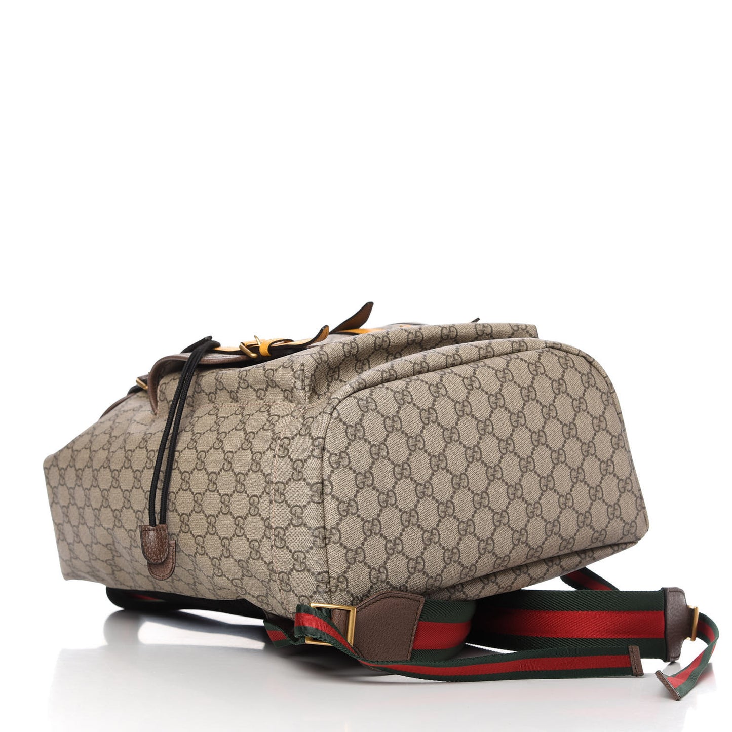 Soft GG Supreme Monogram Neo Vintage Double Buckle Backpack Beige New Acero Crop