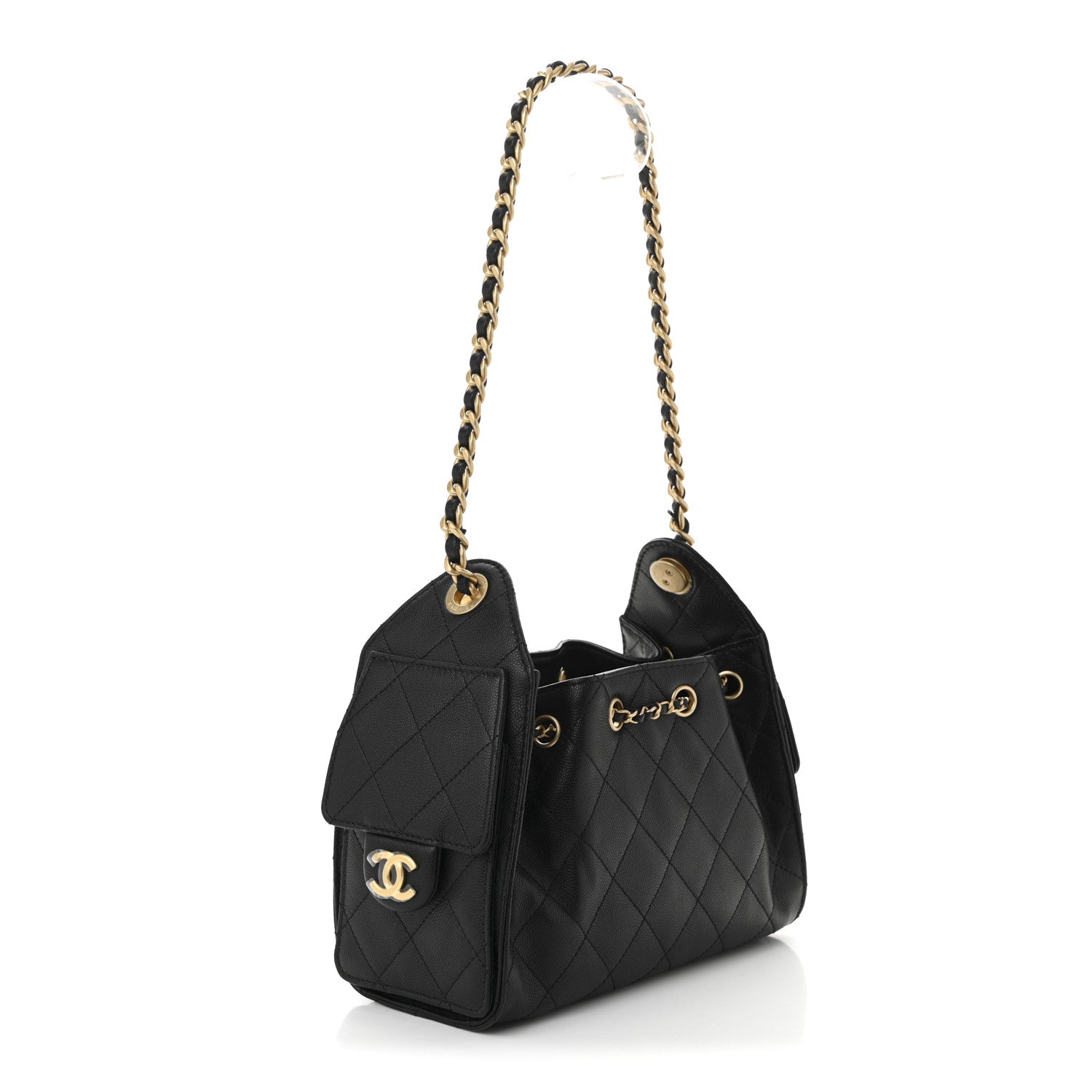 Chanel Caviar Quilted Mini Chanel 25 Handbag Black 3 of 11