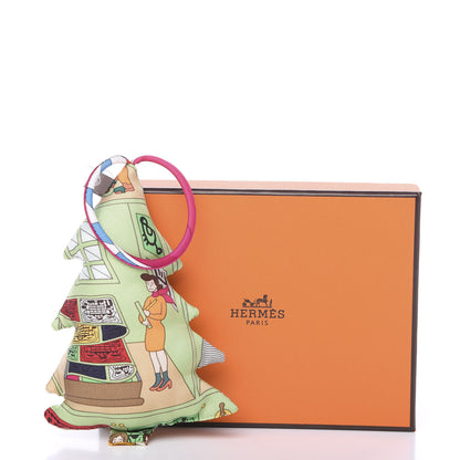 Hermes Silk Petit H Tree Ornament Charm 4 of 4