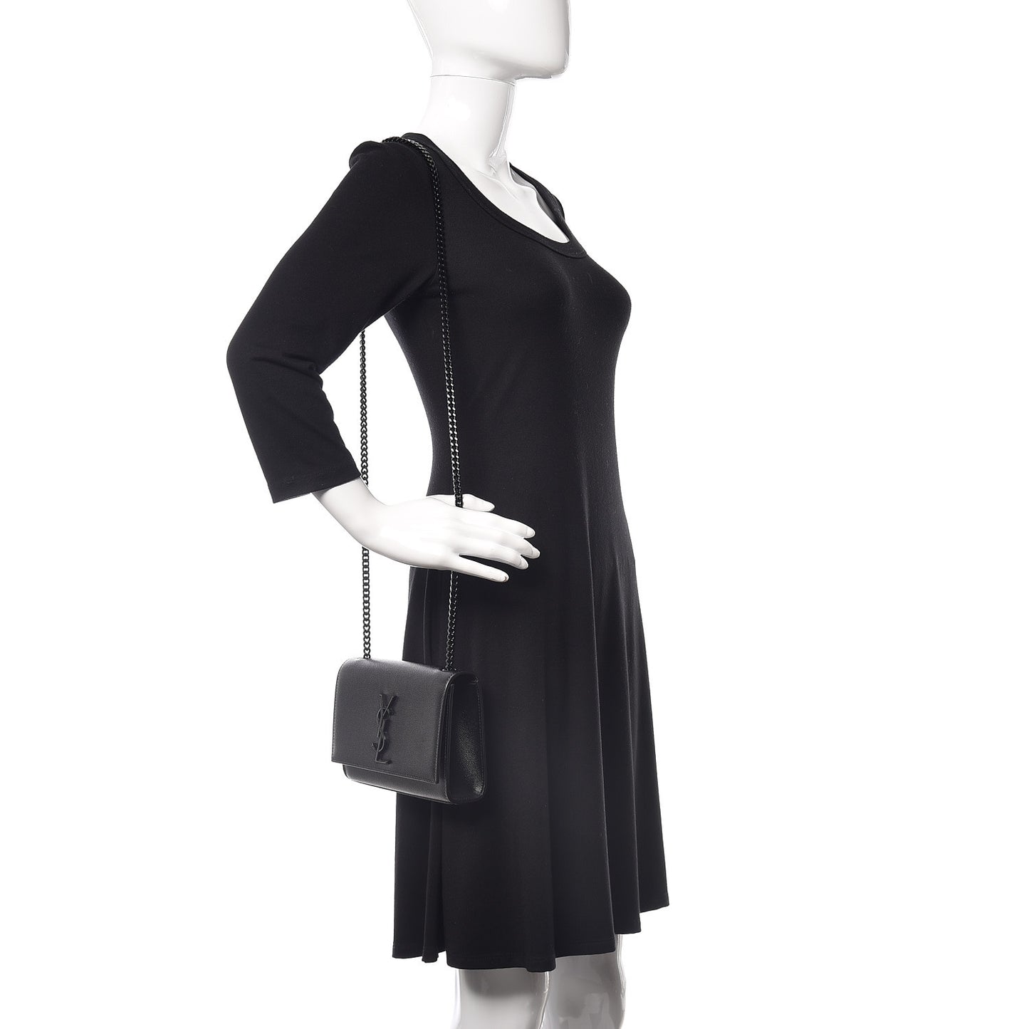 Grain De Poudre Small Monogram Kate Satchel Black