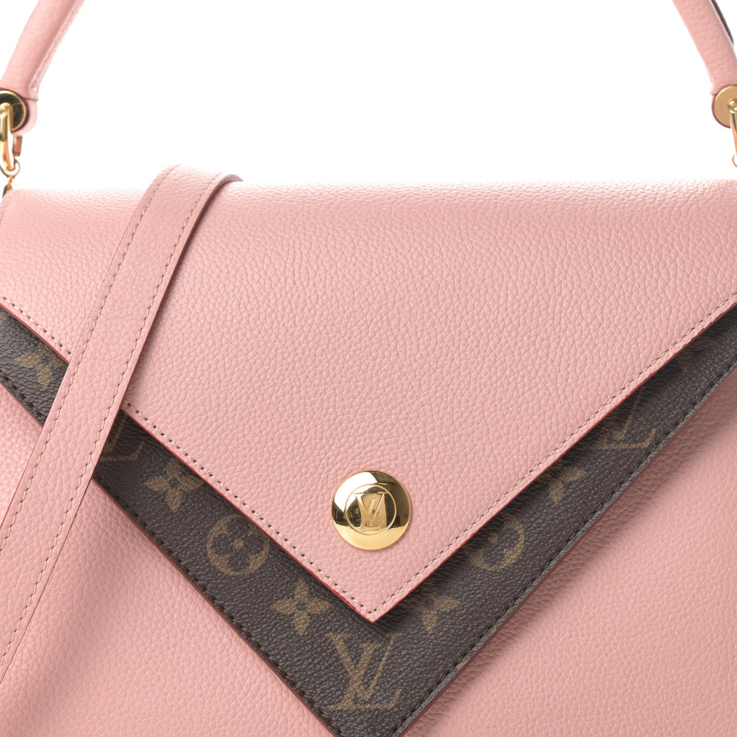 Louis Vuitton Grained Calfskin Monogram Double V Rose Poudre 4 of 10