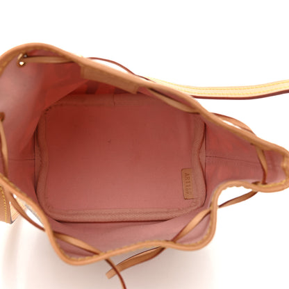 Louis Vuitton Damier Azur Tahitienne Nano Noe Rose Ballerine 5 of 9