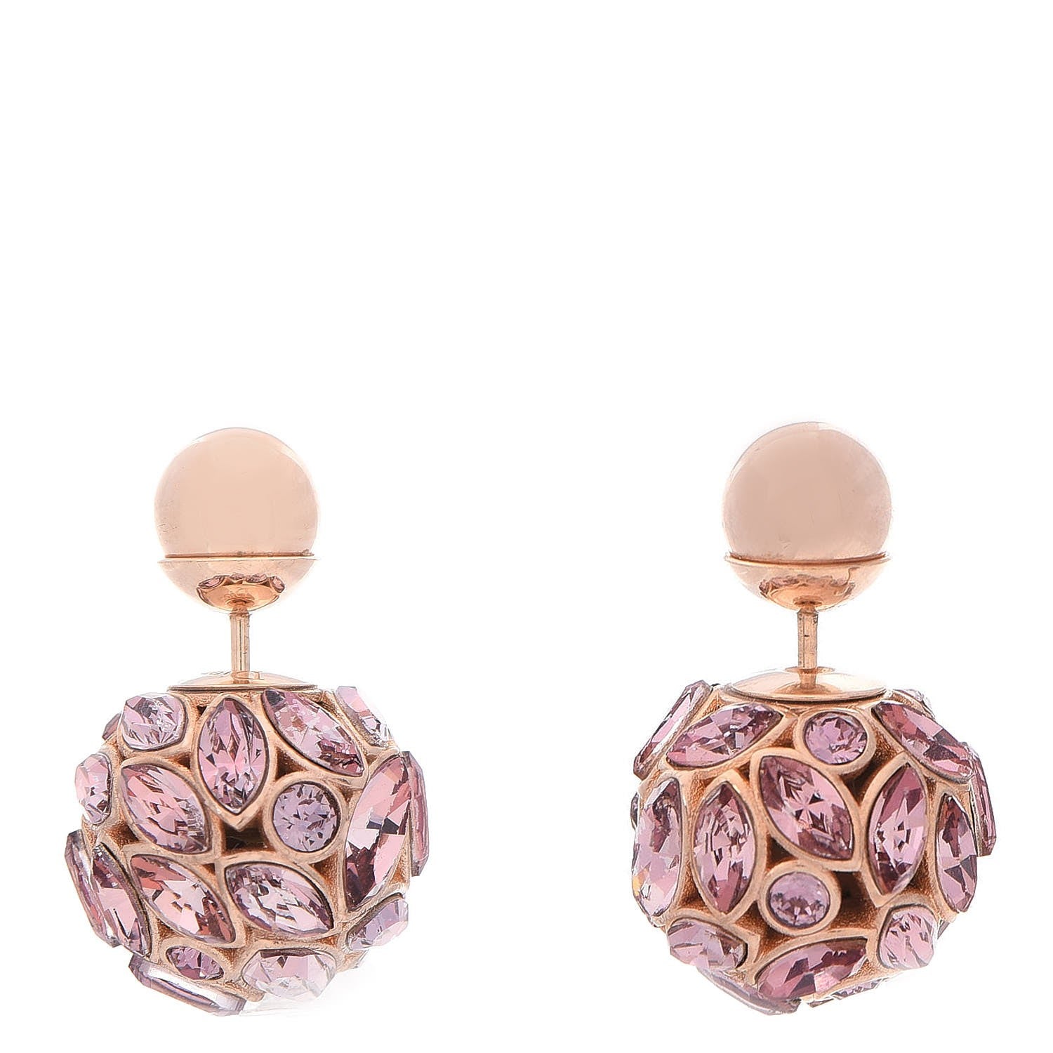 Christian Dior Crystal Mise En Dior Tribal Earrings Violet 1 of 4