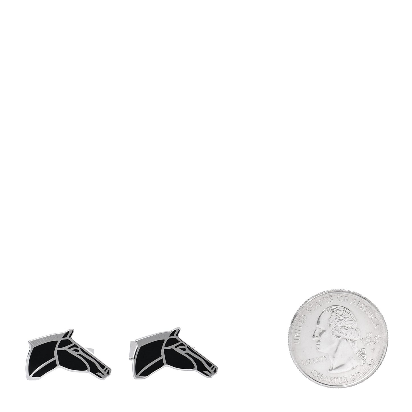 Palladium Lacquered Jolly Jumper Cufflinks Black