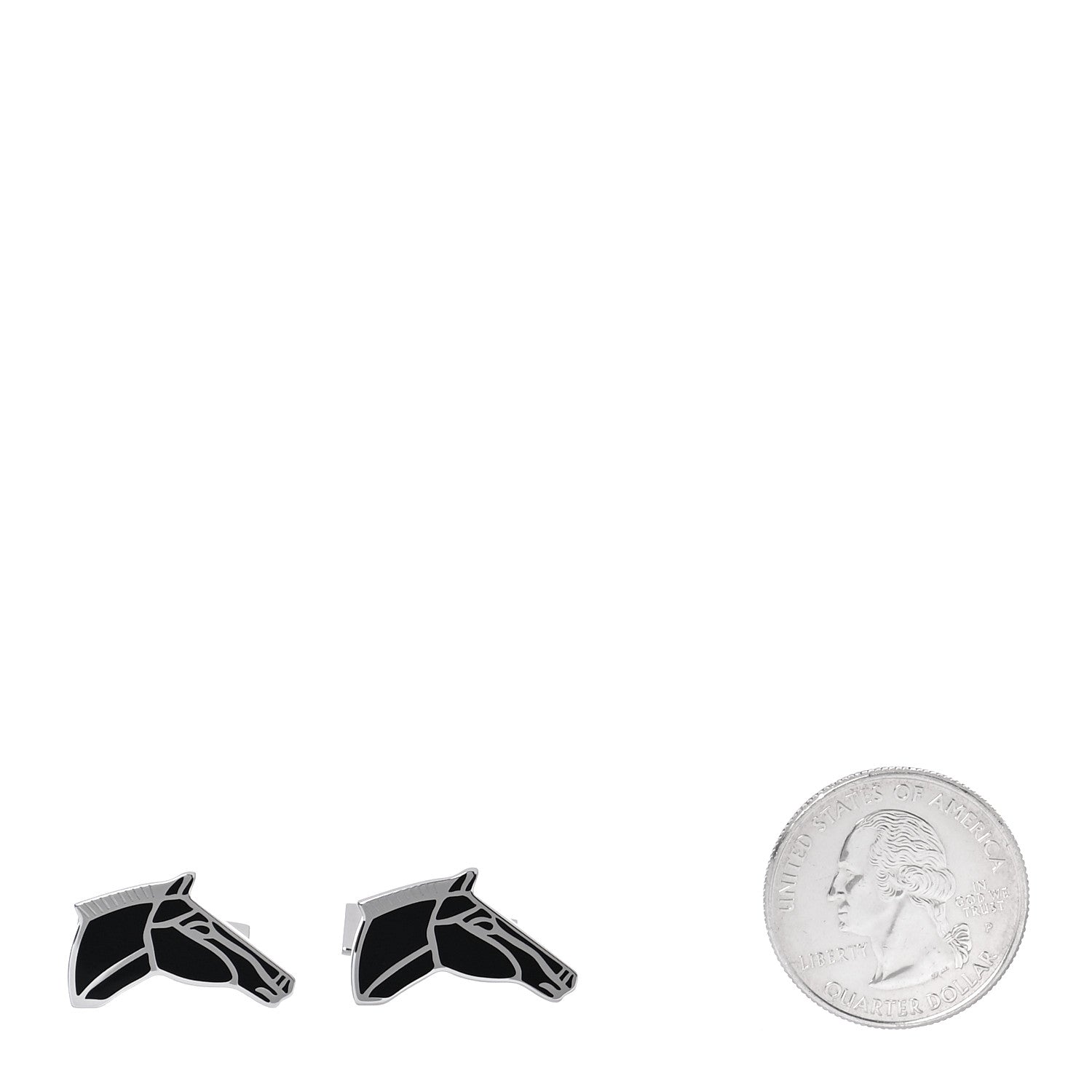 Hermes Palladium Lacquered Jolly Jumper Cufflinks Black 2 of 8