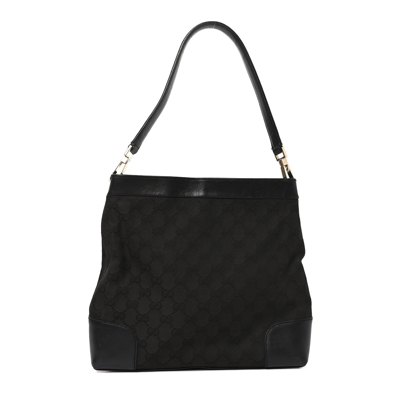Gucci GG Monogram Shoulder Bag Black 1 of 8
