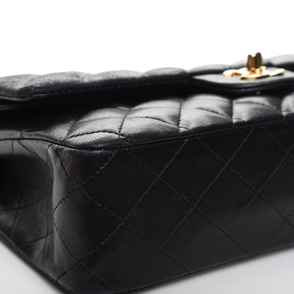 Chanel Lambskin Quilted Medium Double Flap Black 12 of 15