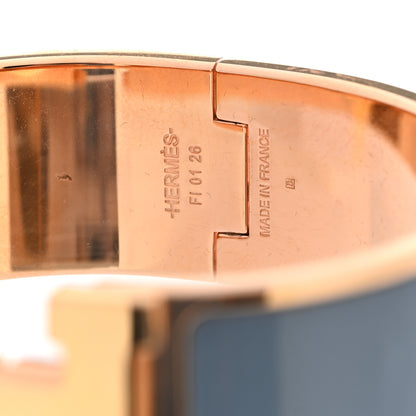 Hermes Enamel Wide Clic Clac H Bracelet PM Gris Orage 3 of 5