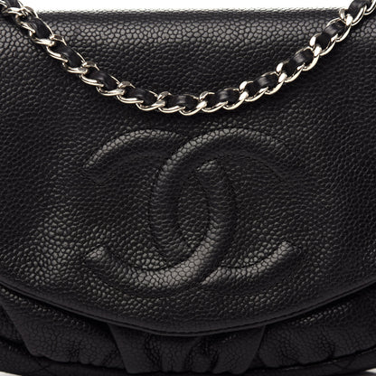 Chanel Caviar Half Moon Wallet On Chain WOC Black 12 of 12