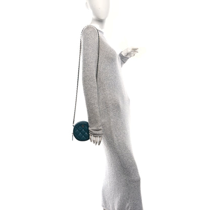 Chanel Caviar Quilted Round Clutch With Chain Green 2 of 10