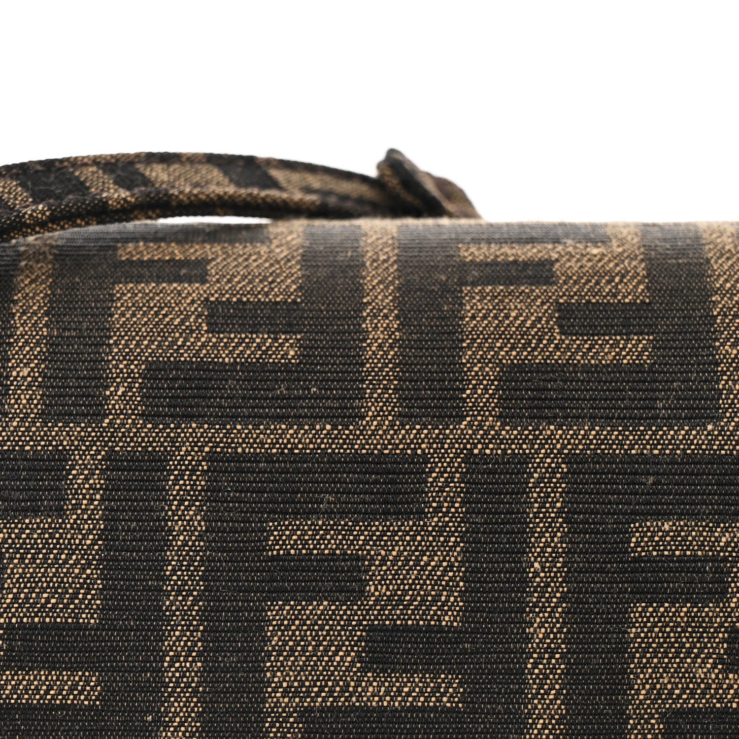 Fendi Fabric Jacquard FF 1974 Mini Baguette Tobacco Moro Black 9 of 11